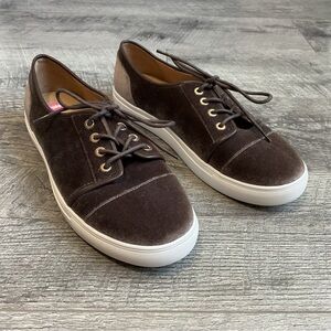 Elaine Turner Velvet Tennis Shoes Size 9.5